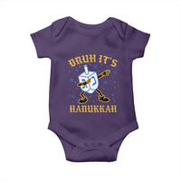 Bruh Hanukkah Baby Onesie Funny Dabbing Dreidel Love Jewish Chanukah Jew Gift - Wonder Print Shop