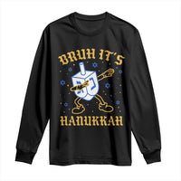 Bruh Hanukkah Long Sleeve Shirt Funny Dabbing Dreidel Love Jewish Chanukah Jew Gift - Wonder Print Shop