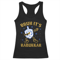 Bruh Hanukkah Racerback Tank Top Funny Dabbing Dreidel Love Jewish Chanukah Jew Gift - Wonder Print Shop