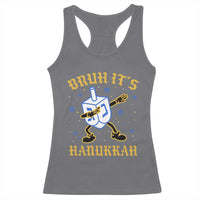 Bruh Hanukkah Racerback Tank Top Funny Dabbing Dreidel Love Jewish Chanukah Jew Gift - Wonder Print Shop