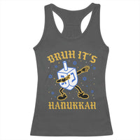 Bruh Hanukkah Racerback Tank Top Funny Dabbing Dreidel Love Jewish Chanukah Jew Gift - Wonder Print Shop