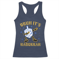 Bruh Hanukkah Racerback Tank Top Funny Dabbing Dreidel Love Jewish Chanukah Jew Gift - Wonder Print Shop