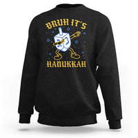 Bruh Hanukkah Sweatshirt Funny Dabbing Dreidel Love Jewish Chanukah Jew Gift - Wonder Print Shop