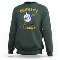 Bruh Hanukkah Sweatshirt Funny Dabbing Dreidel Love Jewish Chanukah Jew Gift - Wonder Print Shop