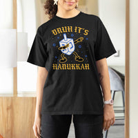 Bruh Hanukkah T Shirt For Women Funny Dabbing Dreidel Love Jewish Chanukah Jew Gift - Wonder Print Shop