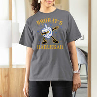 Bruh Hanukkah T Shirt For Women Funny Dabbing Dreidel Love Jewish Chanukah Jew Gift - Wonder Print Shop