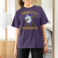 Bruh Hanukkah T Shirt For Women Funny Dabbing Dreidel Love Jewish Chanukah Jew Gift - Wonder Print Shop