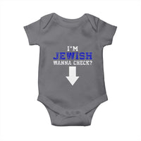 Funny Jewish Baby Onesie Im Jewish Wanna Check - Wonder Print Shop