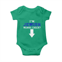 Funny Jewish Baby Onesie Im Jewish Wanna Check - Wonder Print Shop