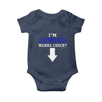 Funny Jewish Baby Onesie Im Jewish Wanna Check - Wonder Print Shop