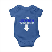 Funny Jewish Baby Onesie Im Jewish Wanna Check - Wonder Print Shop