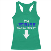Funny Jewish Racerback Tank Top Im Jewish Wanna Check - Wonder Print Shop
