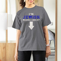 Funny Jewish T Shirt For Women Im Jewish Wanna Check - Wonder Print Shop