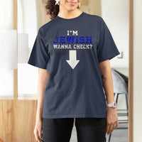 Funny Jewish T Shirt For Women Im Jewish Wanna Check - Wonder Print Shop