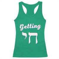 Funny Jewish Racerback Tank Top Getting Chai High Hanukkah Humor - Wonder Print Shop