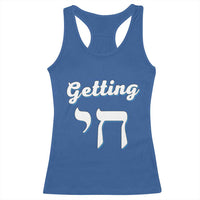 Funny Jewish Racerback Tank Top Getting Chai High Hanukkah Humor - Wonder Print Shop
