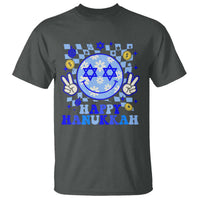 Happy Hanukkah T Shirt Groovy Star Of David Smile Face Chanukah Pajama - Wonder Print Shop