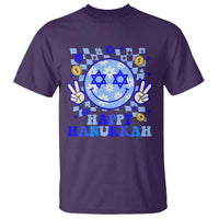 Happy Hanukkah T Shirt Groovy Star Of David Smile Face Chanukah Pajama - Wonder Print Shop