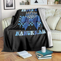 Coquette Hanukkah Throw Blanket Jewish Menorah Bow Girls - Wonder Print Shop
