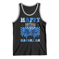 Coquette Hanukkah Tank Top Jewish Menorah Bow Girls - Wonder Print Shop