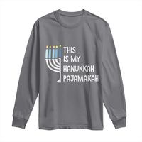 Funny Hanukkah Pajama Long Sleeve Shirt This is My Pajamakah Gift Chanukah - Wonder Print Shop