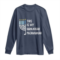 Funny Hanukkah Pajama Long Sleeve Shirt This is My Pajamakah Gift Chanukah - Wonder Print Shop