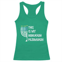 Funny Hanukkah Pajama Racerback Tank Top This is My Pajamakah Gift Chanukah - Wonder Print Shop