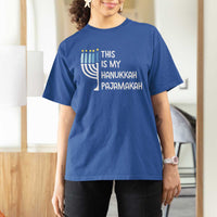Funny Hanukkah Pajama T Shirt For Women This is My Pajamakah Gift Chanukah - Wonder Print Shop