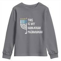 Funny Hanukkah Pajama Youth Sweatshirt This is My Pajamakah Gift Chanukah - Wonder Print Shop