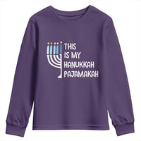 Funny Hanukkah Pajama Youth Sweatshirt This is My Pajamakah Gift Chanukah - Wonder Print Shop