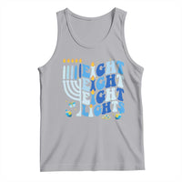 Happy Hanukkah Tank Top Retro Groovy Eight Nights and Eight Lights - Wonder Print Shop
