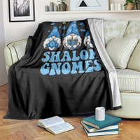 Happy Hanukkah Throw Blanket Retro Groovy Eight Nights Lights - Wonder Print Shop