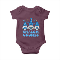 Happy Hanukkah Baby Onesie Retro Groovy Eight Nights Lights - Wonder Print Shop