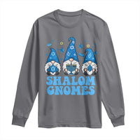 Happy Hanukkah Long Sleeve Shirt Retro Groovy Eight Nights Lights - Wonder Print Shop