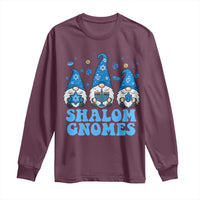 Happy Hanukkah Long Sleeve Shirt Retro Groovy Eight Nights Lights - Wonder Print Shop