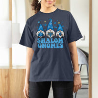 Happy Hanukkah T Shirt For Women Retro Groovy Eight Nights Lights - Wonder Print Shop