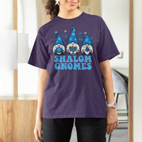 Happy Hanukkah T Shirt For Women Retro Groovy Eight Nights Lights - Wonder Print Shop