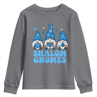 Happy Hanukkah Youth Sweatshirt Retro Groovy Eight Nights Lights - Wonder Print Shop
