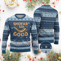 Shofar So Good Hanukkah Ugly Sweater Funny Rosh Hashanah Jewish Holiday Gift - Wonder Print Shop