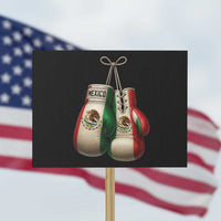 Mexican Boxing Gloves Protest Sign Retro Vintage Mexico Flag Boxer