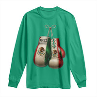 Mexican Boxing Gloves Long Sleeve Shirt Retro Vintage Mexico Flag Boxer