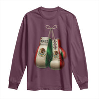 Mexican Boxing Gloves Long Sleeve Shirt Retro Vintage Mexico Flag Boxer