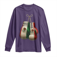 Mexican Boxing Gloves Long Sleeve Shirt Retro Vintage Mexico Flag Boxer