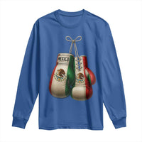 Mexican Boxing Gloves Long Sleeve Shirt Retro Vintage Mexico Flag Boxer