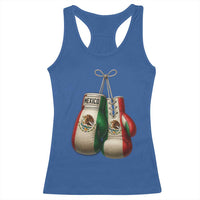 Mexican Boxing Gloves Racerback Tank Top Retro Vintage Mexico Flag Boxer