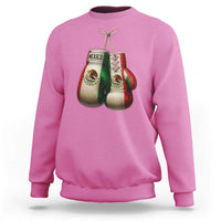 Mexican Boxing Gloves Sweatshirt Retro Vintage Mexico Flag Boxer