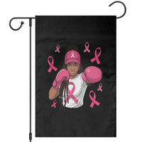Black Women Fight Breast Cancer Awareness Garden Flag Pink Ribbon African American