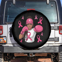 Black Women Fight Breast Cancer Awareness Spare Tire Cover Pink Ribbon African American