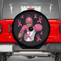 Black Women Fight Breast Cancer Awareness Spare Tire Cover Pink Ribbon African American