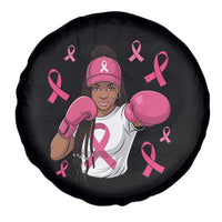 Black Women Fight Breast Cancer Awareness Spare Tire Cover Pink Ribbon African American